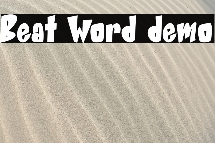 Beat Word demo Font examples