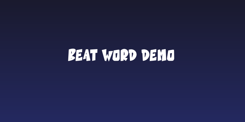 Beat Word demo Social Header