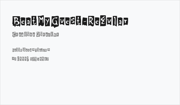 BeatMyGuest-Regular Business Card