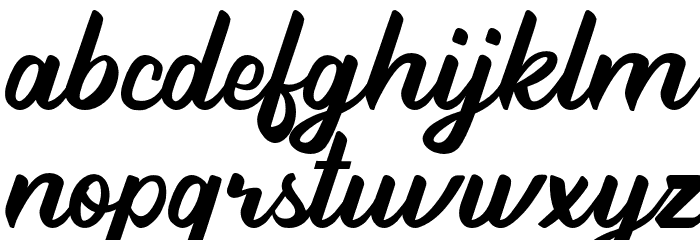 Beathy Font LOWERCASE