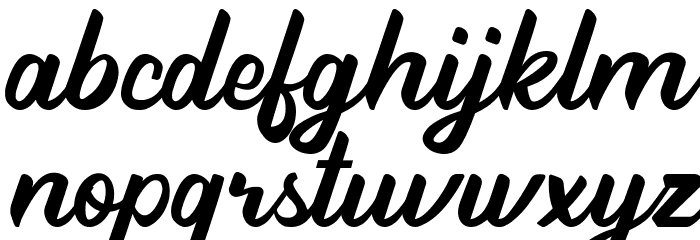 Beathy Font LOWERCASE