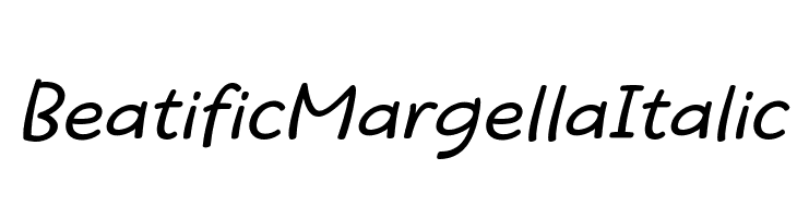 Beatific Margella Italic Font