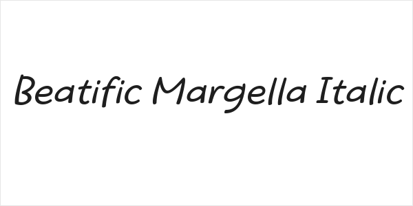 Beatific Margella Italic Logo