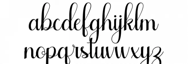 Beatles Demo Schriftart Kleinbuchstaben