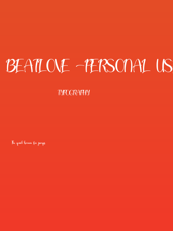 Beatlove -Personal Use Poster