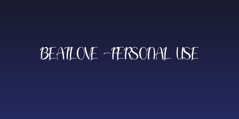 Beatlove -Personal Use Social Header