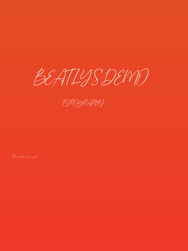 Beatlys DEMO Poster
