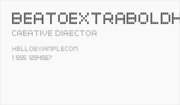 Beato-ExtraBoldHeadline Business Card