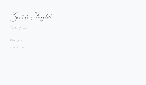 Beatrice Clorophil Business Card