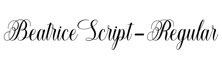 BeatriceScript-Regular  नि: शुल्क फ़ॉन्ट्स डाउनलोड