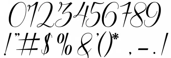 BeatriceScript-Regular Font OTHER CHARS