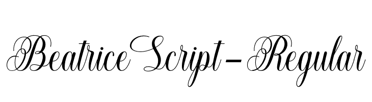 BeatriceScript-Regular  font caratteri gratis