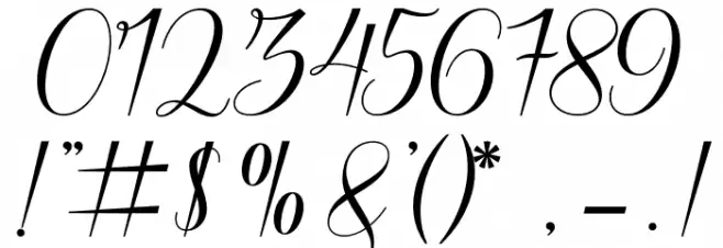 BeatriceScript-Regular Font OTHER CHARS