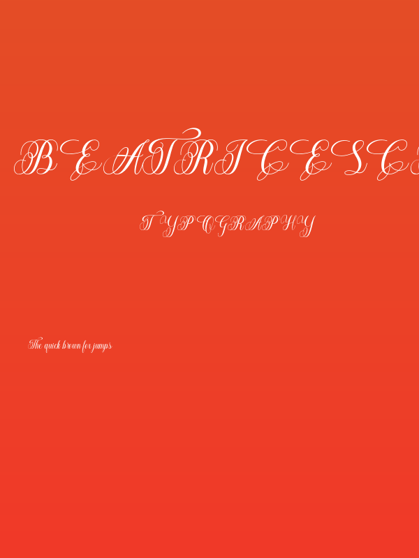 BeatriceScript-Regular Poster