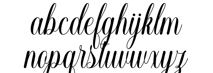 BeatriceScript-Regular Font LOWERCASE