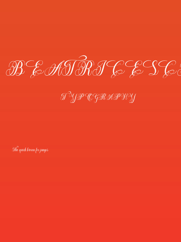 BeatriceScript-Regular Poster