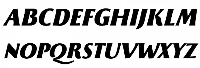 Beatrix Antiqua Black Italic Font UPPERCASE