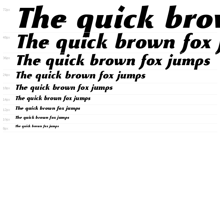 Beatrix Antiqua Black Italic Waterfall