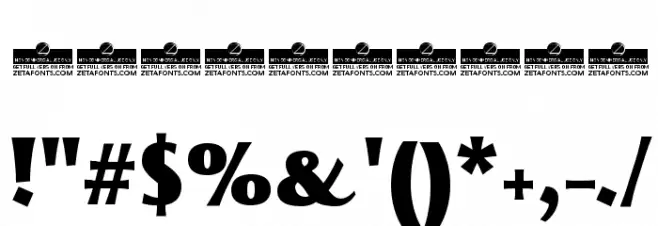 Beatrix Antiqua Black Font OTHER CHARS