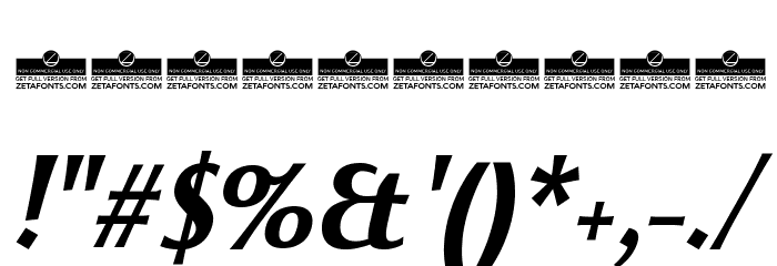 Beatrix Antiqua Bold Italic Font OTHER CHARS
