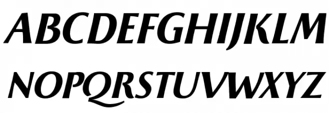 Beatrix Antiqua Bold Italic Schriftart Groß