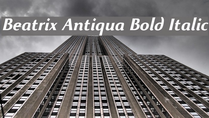 Beatrix Antiqua Bold Italic Font examples