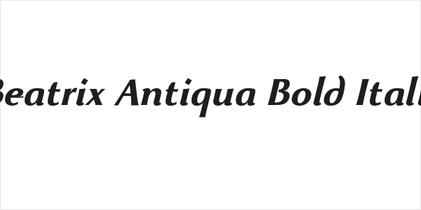 Beatrix Antiqua Bold Italic Logo