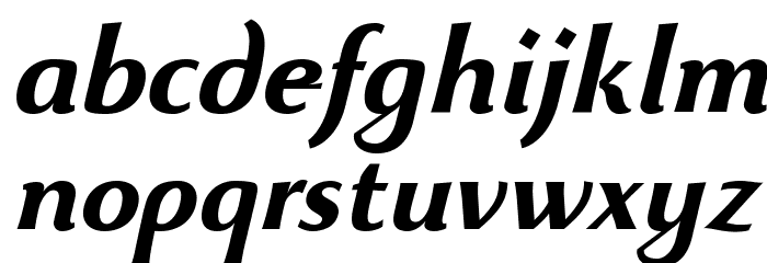 Beatrix Antiqua Bold Italic Font LOWERCASE