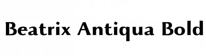 Beatrix Antiqua Bold  Frei Schriftart Herunterladen