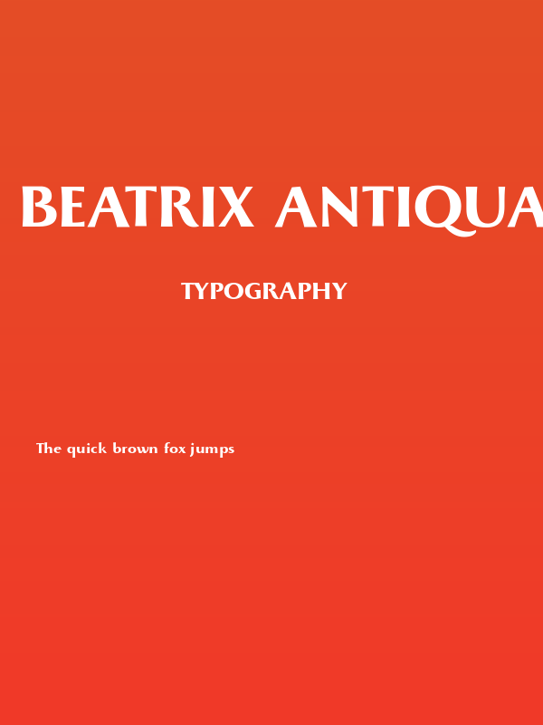 Beatrix Antiqua Bold Poster