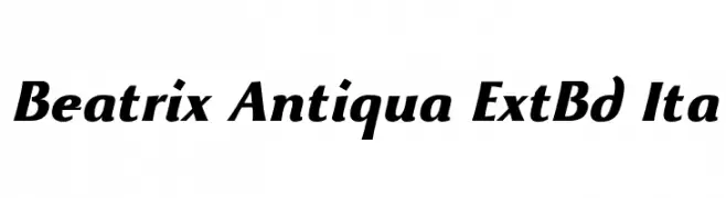 Beatrix Antiqua ExtBd Ita  Fuentes Gratis Descargar