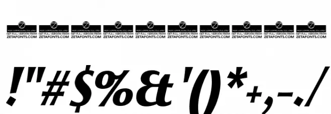 Beatrix Antiqua ExtBd Ita Font OTHER CHARS