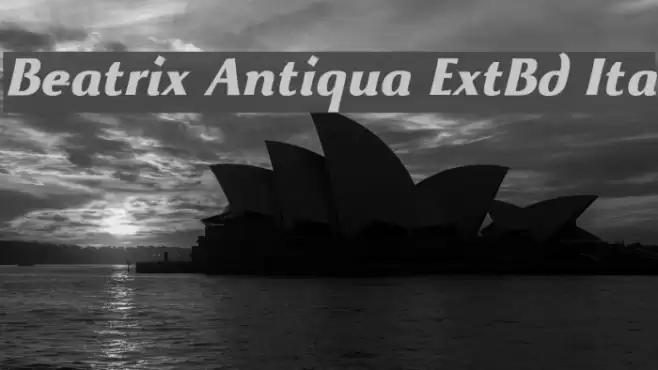 Beatrix Antiqua ExtBd Ita Font examples