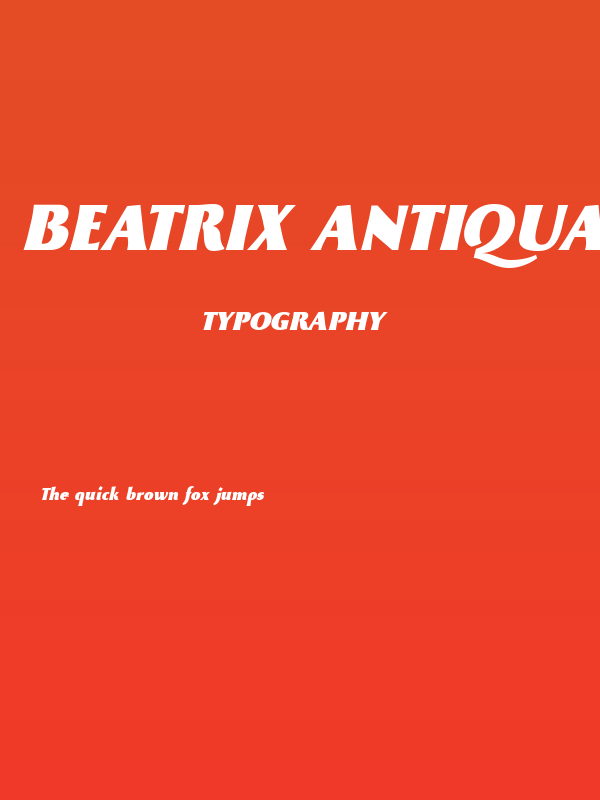 Beatrix Antiqua ExtBlk Ita Poster