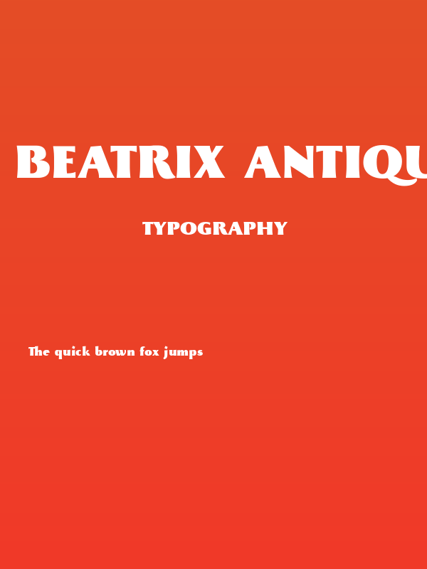 Beatrix Antiqua ExtraBlack Poster