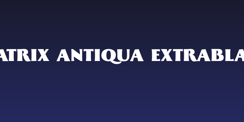 Beatrix Antiqua ExtraBlack Social Header