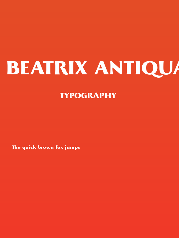 Beatrix Antiqua ExtraBold Poster