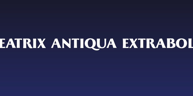 Beatrix Antiqua ExtraBold Social Header
