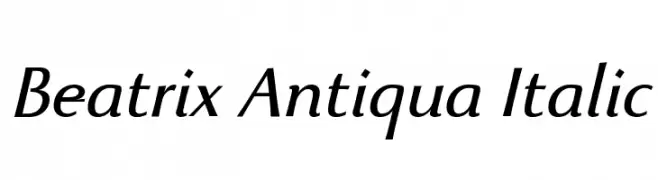 Beatrix Antiqua Italic  Fuentes Gratis Descargar