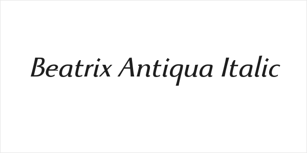 Beatrix Antiqua Italic Logo