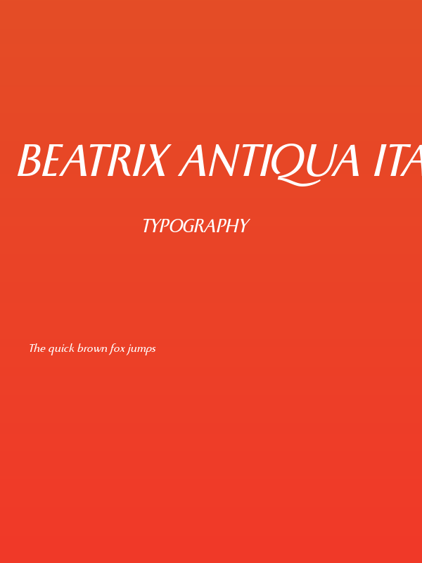 Beatrix Antiqua Italic Poster