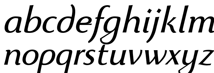Beatrix Antiqua Italic Font LOWERCASE
