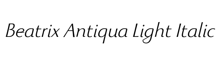 Beatrix Antiqua Light Italic  Descarca Fonturi Gratis