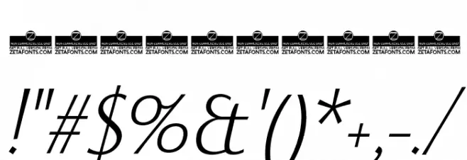 Beatrix Antiqua Light Italic Font OTHER CHARS