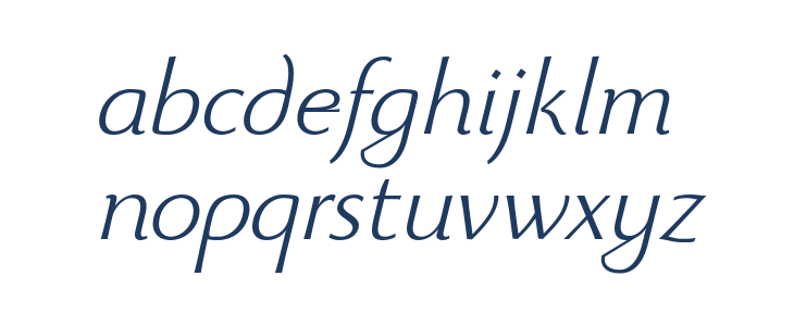 Beatrix Antiqua Light Italic Lowercase