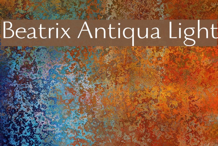 Beatrix Antiqua Light Font examples