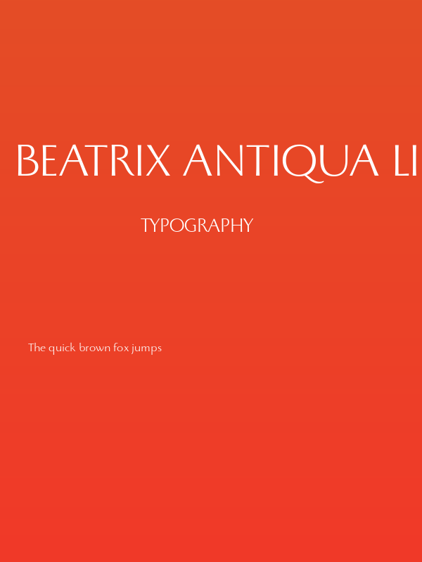 Beatrix Antiqua Light Poster