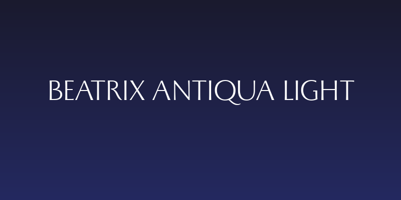 Beatrix Antiqua Light Social Header