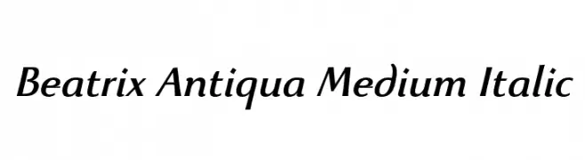 Beatrix Antiqua Medium Italic  Fuentes Gratis Descargar