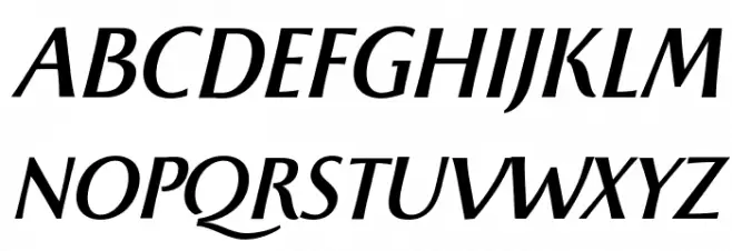 Beatrix Antiqua Medium Italic Caratteri MAIUSCOLE